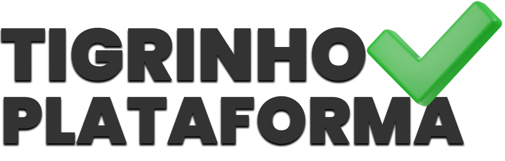 Logotipo oficial da Tigrinho Plataforma com identidade visual de jogos online
